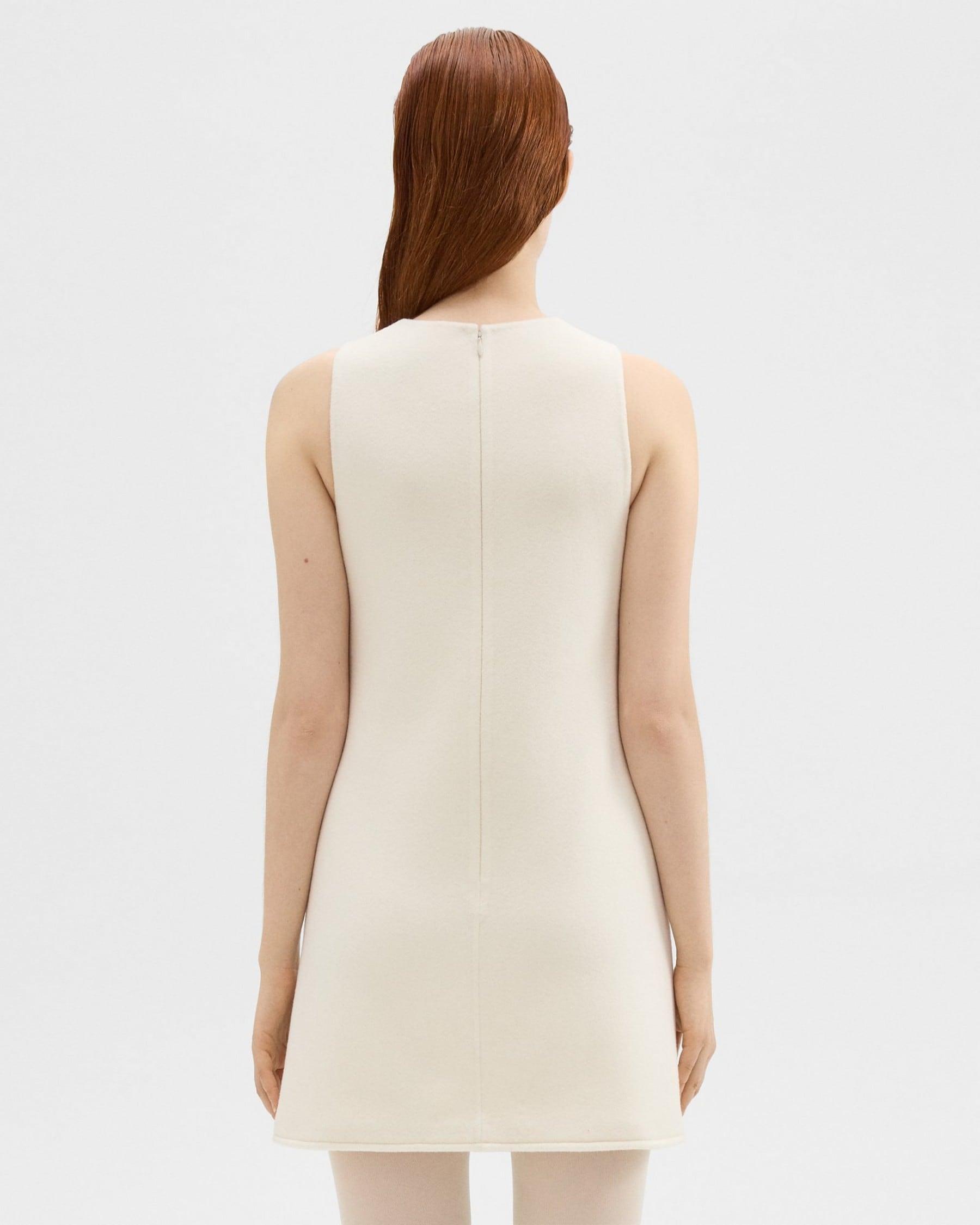 Shift Dress in Double-Face Wool-Cashmere Product Image