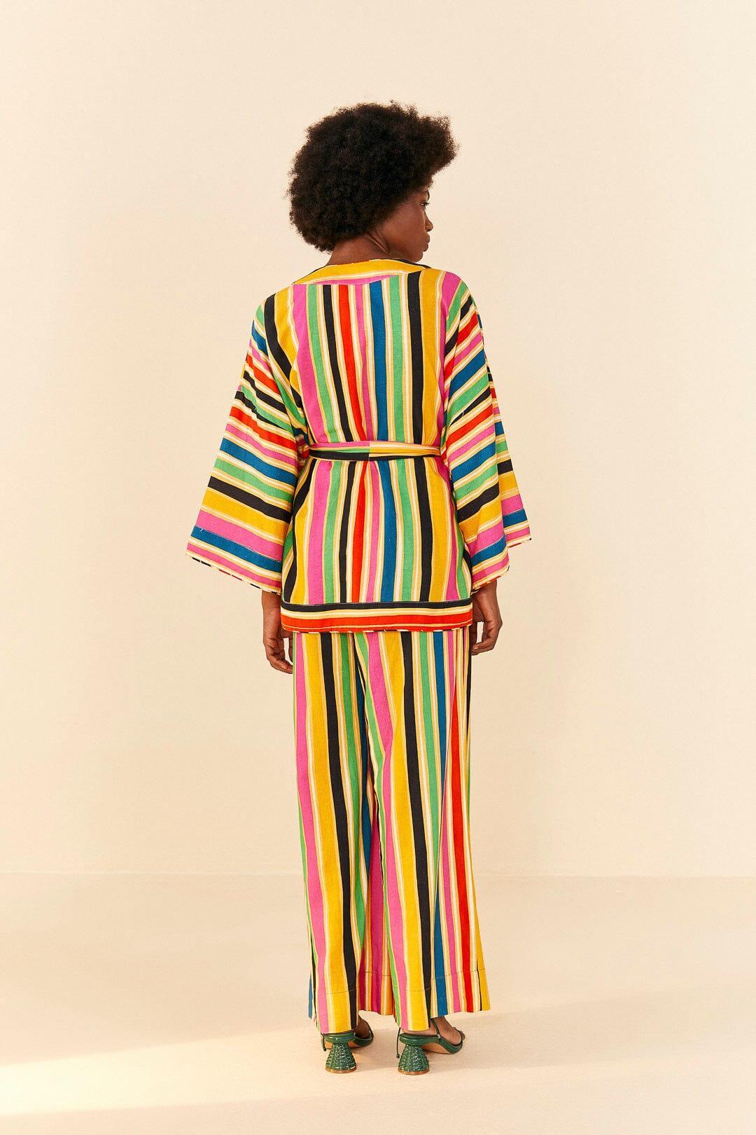 Rainbow Stripes Kimono Product Image