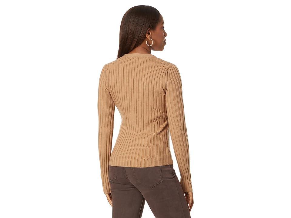 Paige Shirin Cardigan (Dark Camel) Women's Clothing Product Image