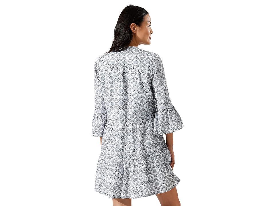 Tommy Bahama Diamond Clip Jacquard Tiered Split Round 34 Sleeve Swim Cover Product Image