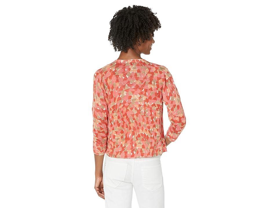 NIC+ZOE Petite Sun Burst Cardigan Multi) Women's Clothing Product Image