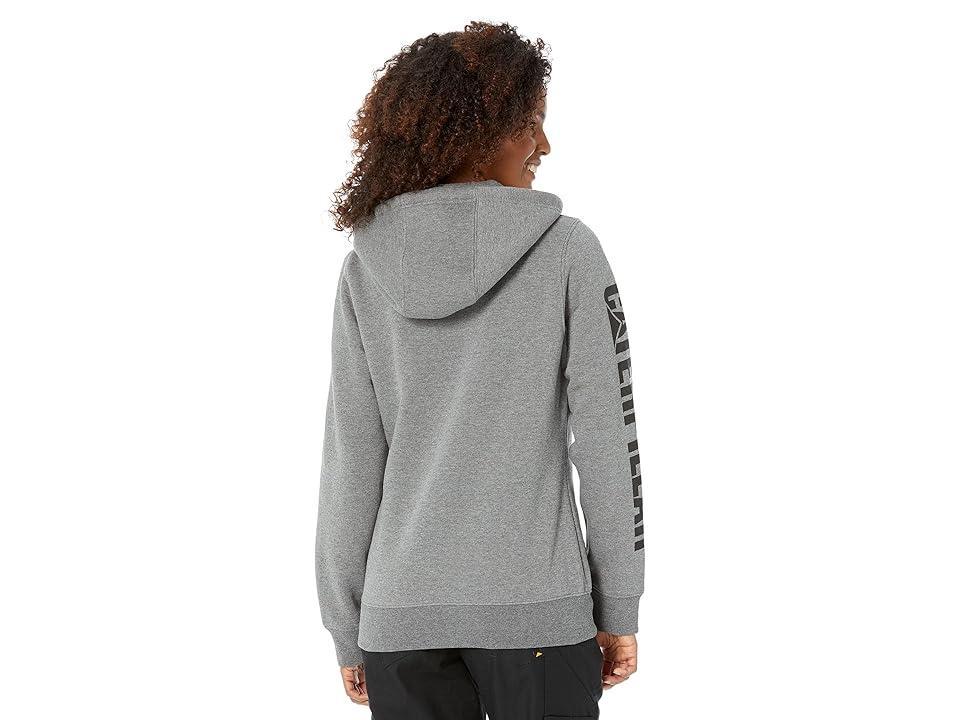 Caterpillar Banner Full Zip Hoodie (Dark Heather Grey) Women's Clothing Product Image