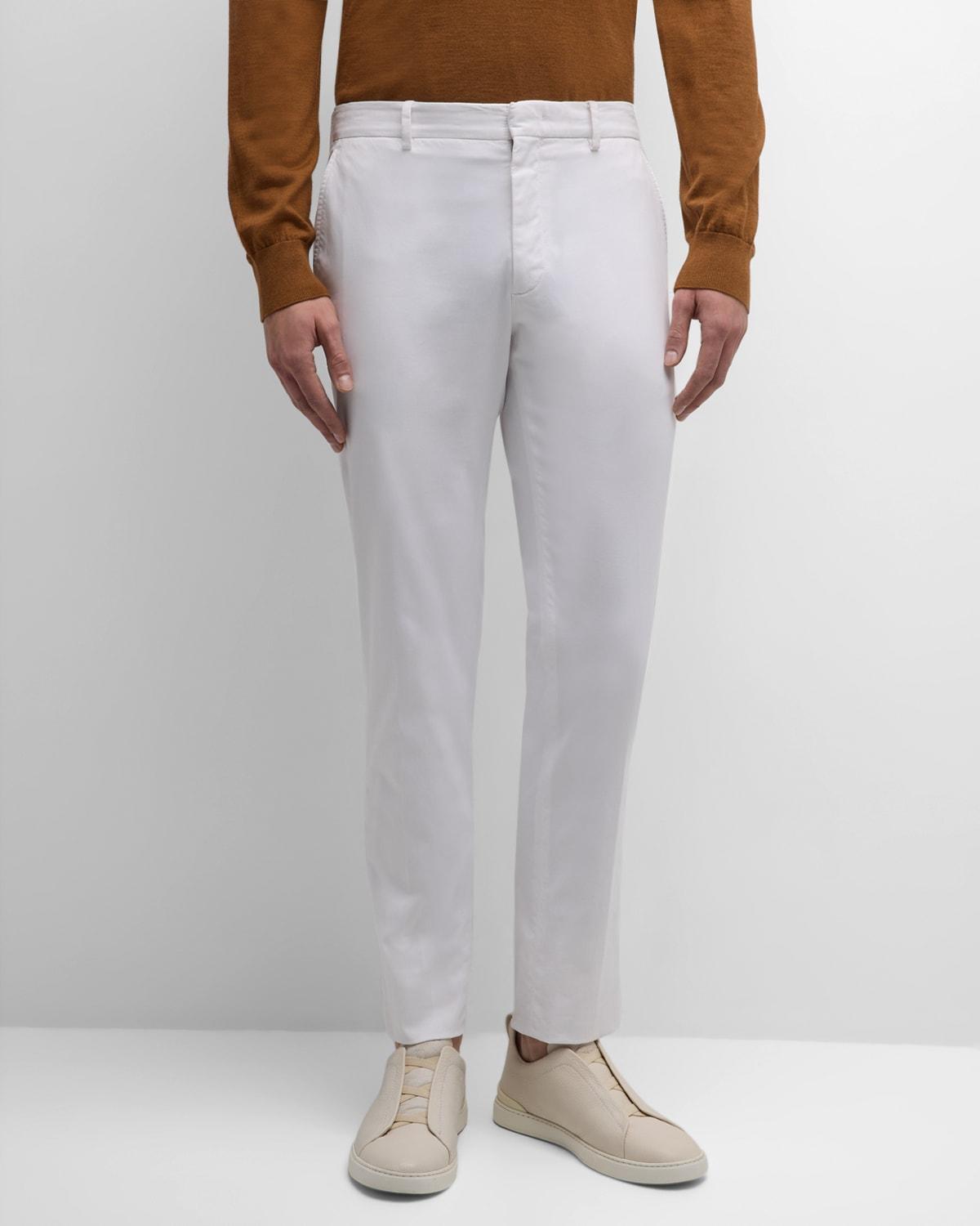 Mens Slim Flat-Front Pants Product Image