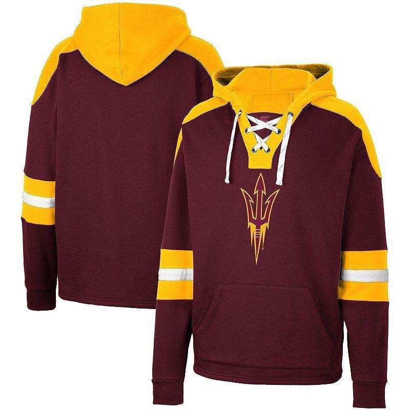 Mens Colosseum Arizona State Sun Devils Lace-Up 4.0 Pullover Hoodie Product Image