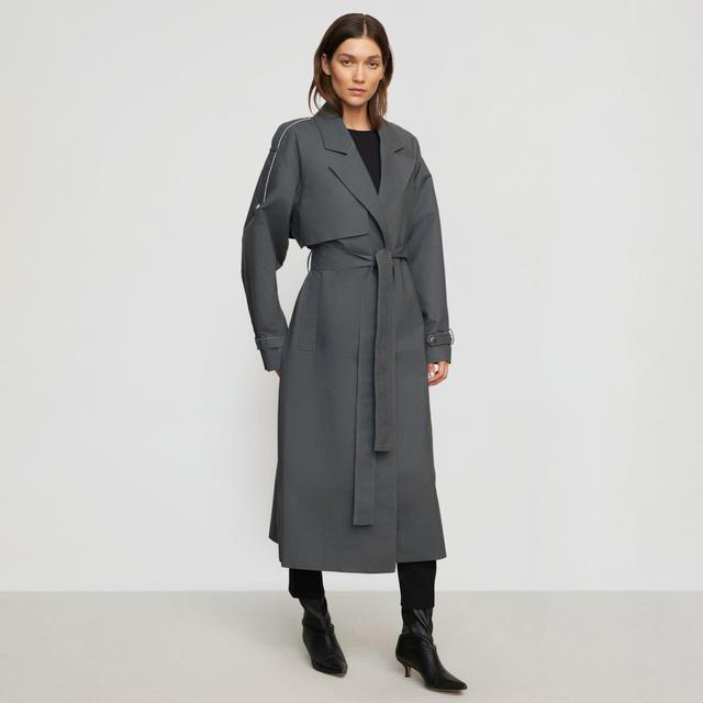 Rhea Contrast Trim Trench Coat Product Image