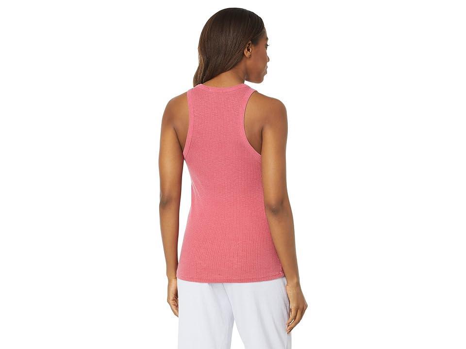 SUNDRY Cotton Modal High Neck Tank (Pigment Poppy) Women's Clothing Product Image