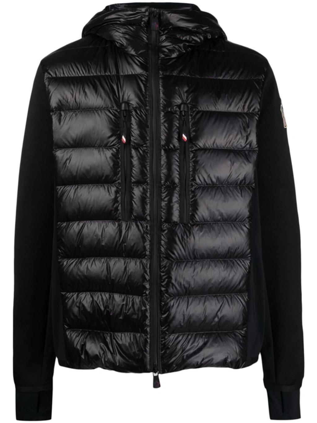 Padded Hooded Down Jacket In Black Product Image