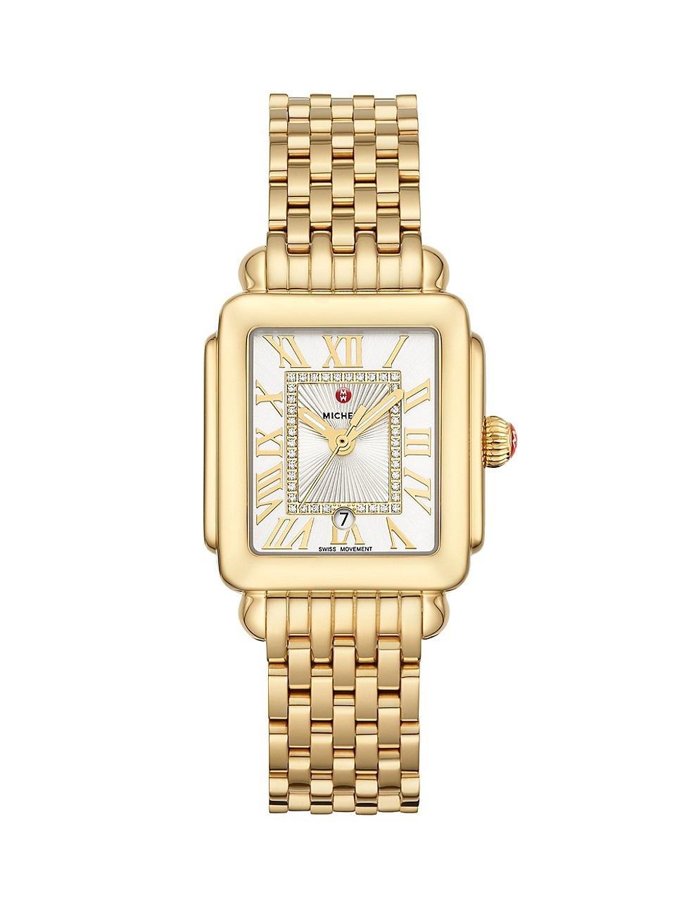 Womens Deco Madison Mid Two-Tone Diamond Dial Watch Product Image