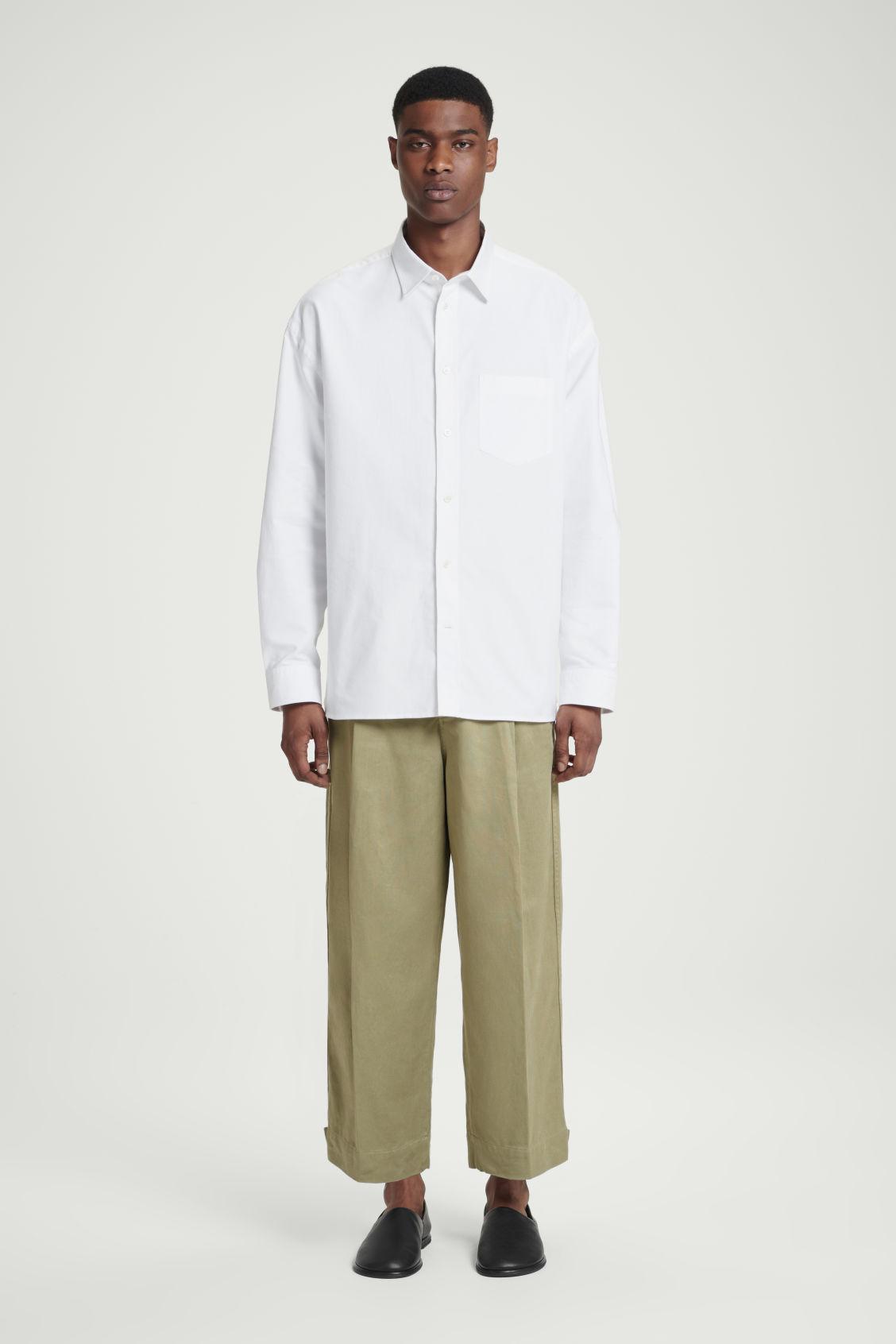 CROPPED BARREL-LEG TROUSERS Product Image