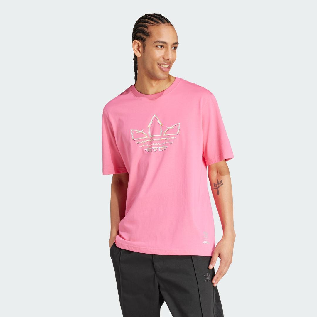 adidas Pride Graphic Short Sleeve Tee Semi Solar Pink S Mens Product Image