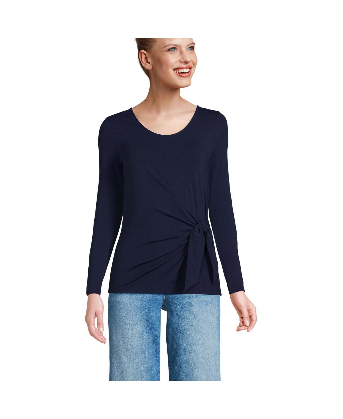 Womens Lands End Tie-Front Top Product Image