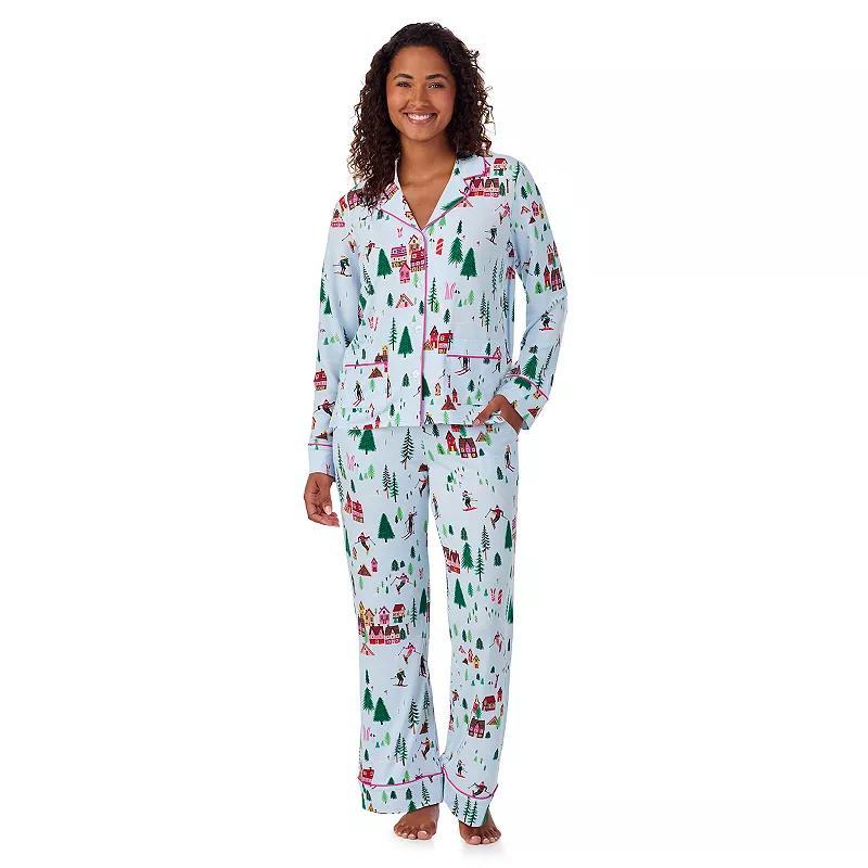 Womens Beauty Sleep Social 2-pc. Cozy Jersey Pajama Top & Pajama Bottom Set Product Image