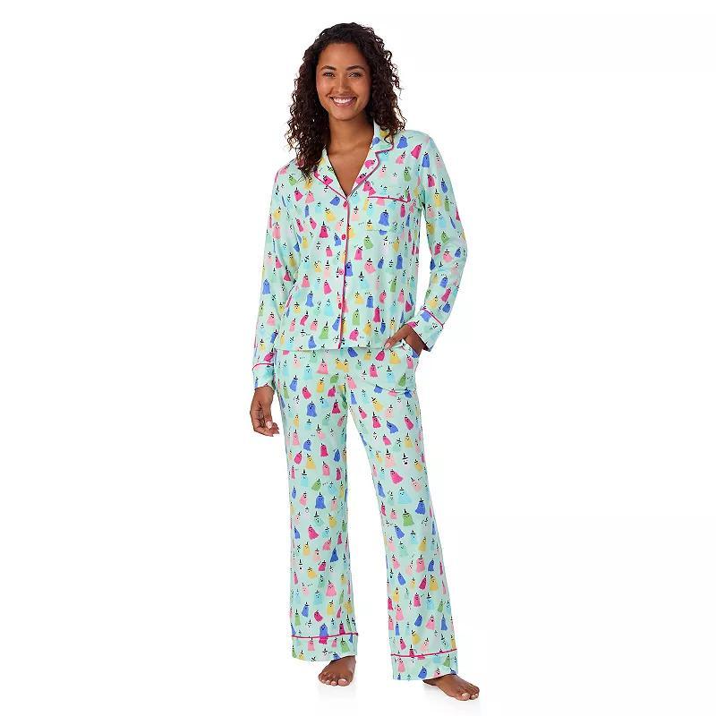 Womens Beauty Sleep Social Lydia Halloween Long Sleeve Top & Bottoms Pajama Set Product Image