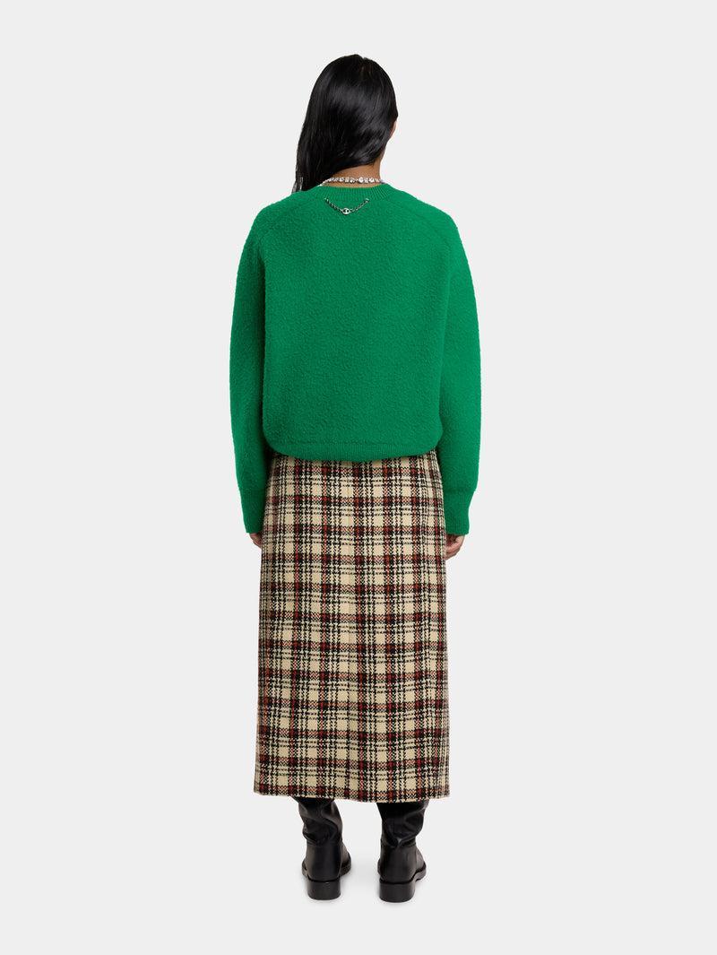 LONG SKIRT IN WOOL TARTAN Product Image