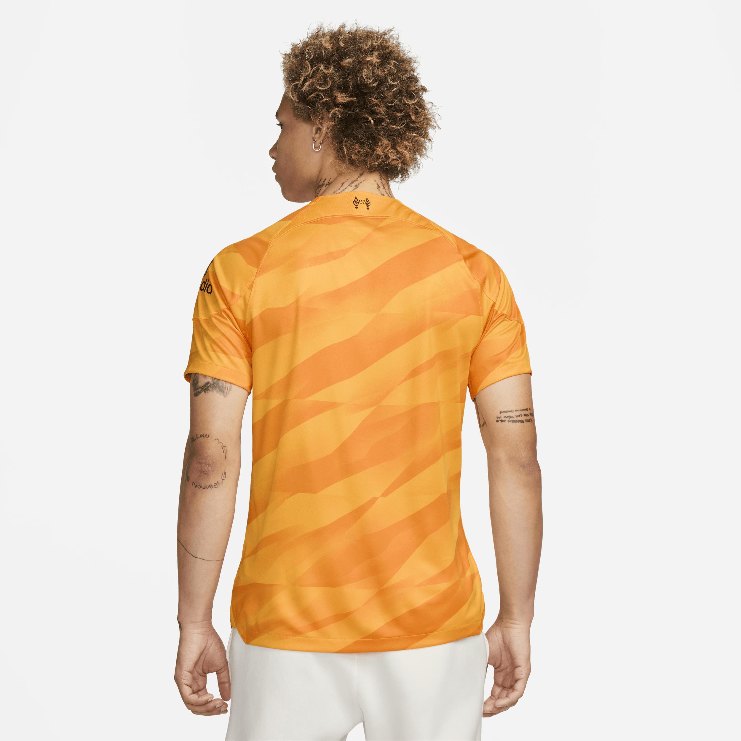 Mens Nike Yellow/Orange Liverpool 2023/24 Goalkeeper Replica Stadium Jersey Product Image