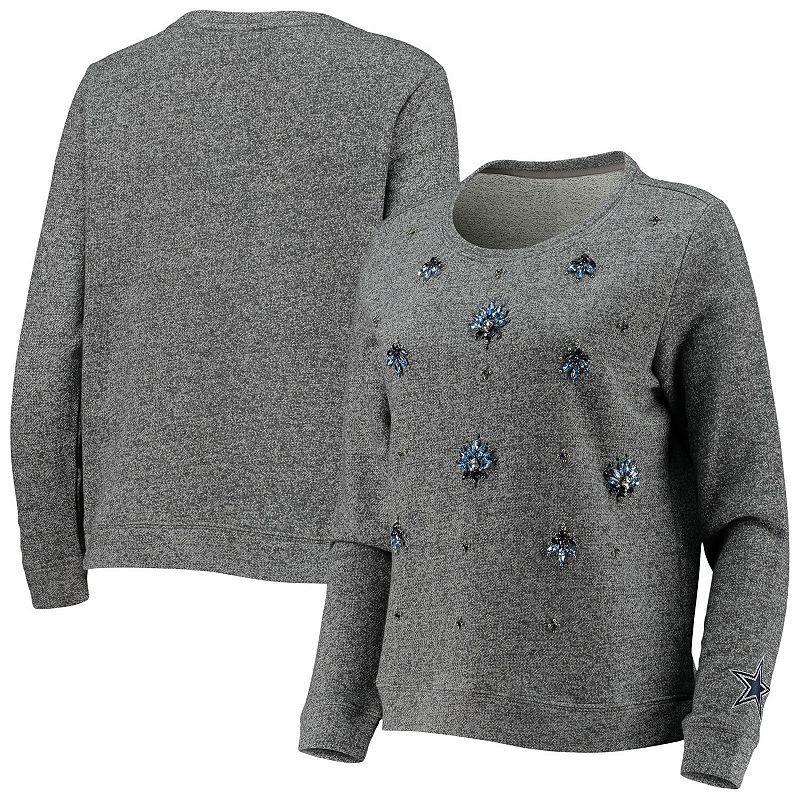 Womens Gray Dallas Cowboys Amal Pullover Sweater Product Image