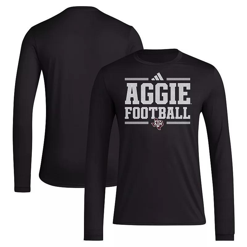 Mens adidas Texas A&M Aggies Locker Football Pre-Game AEROREADY Long Sleeve T-Shirt Product Image