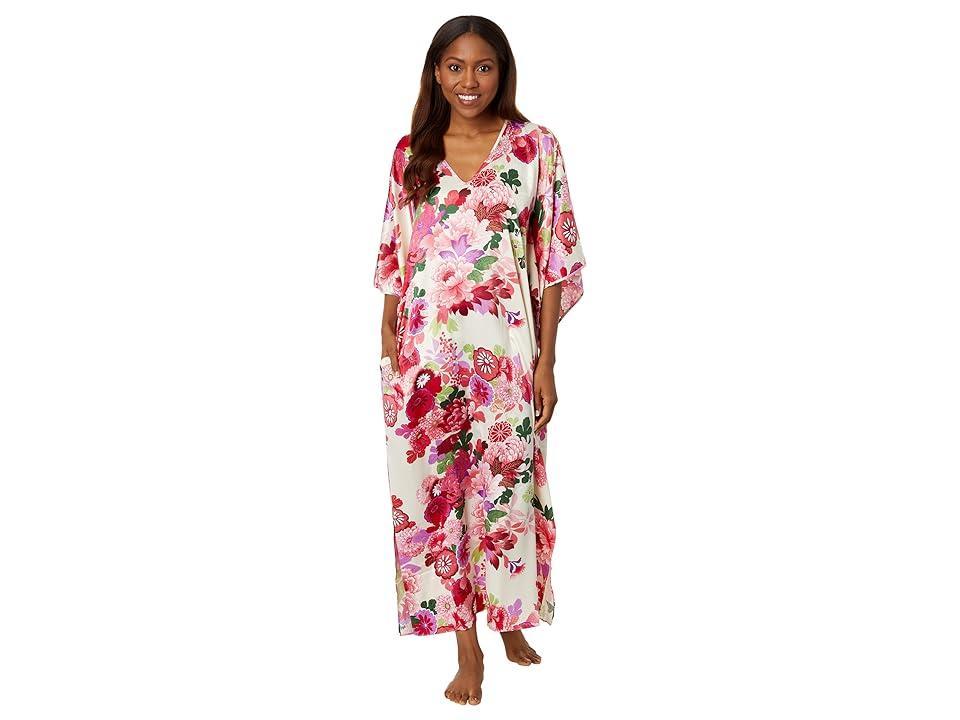 N by Natori Sofia Butterfly Caftan (Champagne) Women's Pajama Product Image