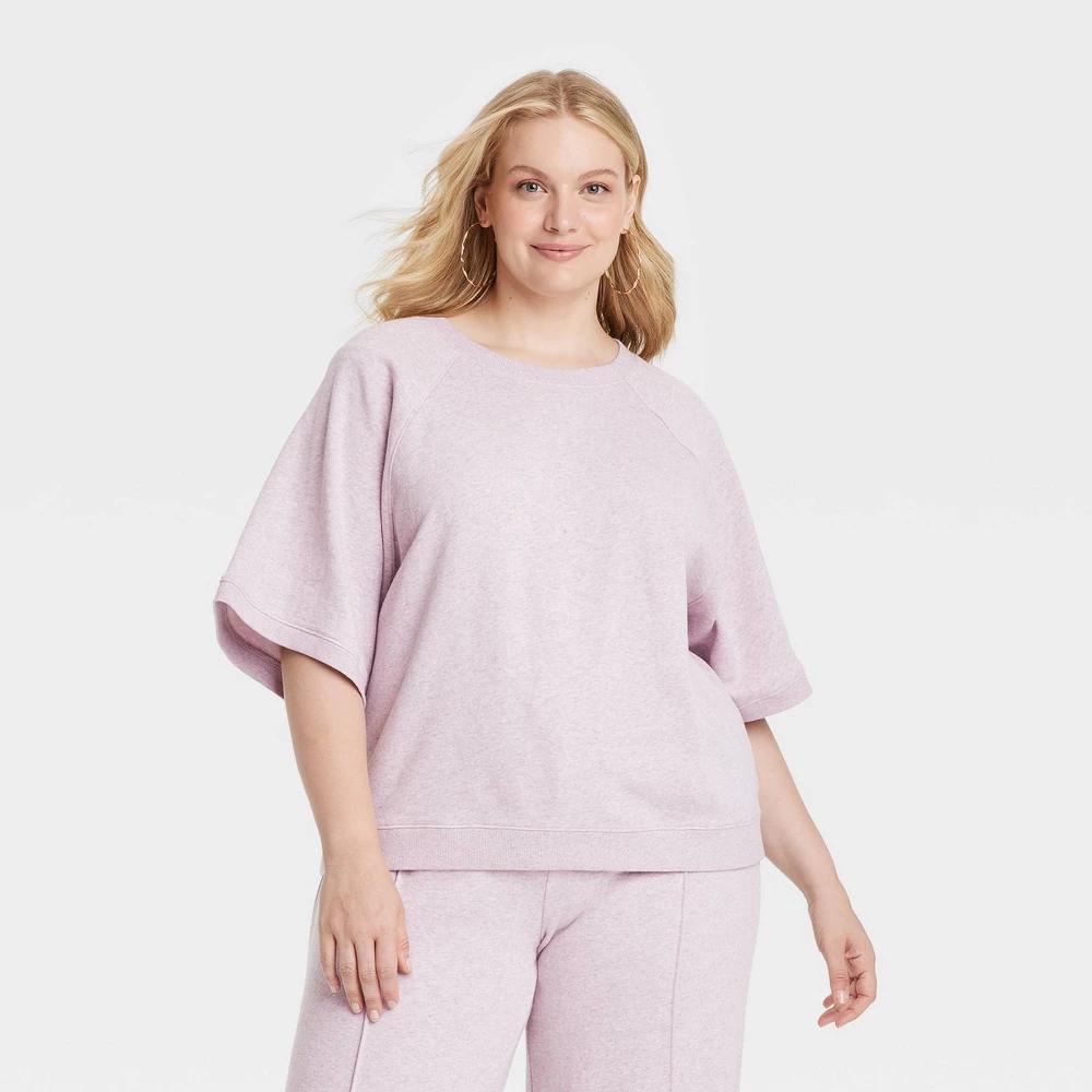 Womens Leisure Studio Sweatshirt - Universal Thread Mauve 1X Product Image