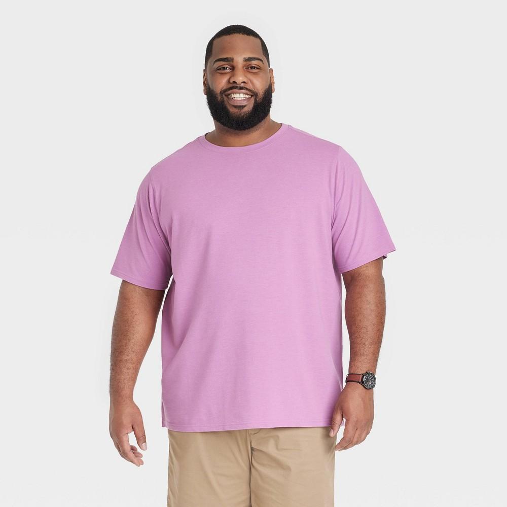 Mens Big & Tall Regular Fit Short Sleeve Round Neck T-Shirt - Goodfellow & Co Purple 4XLT Product Image