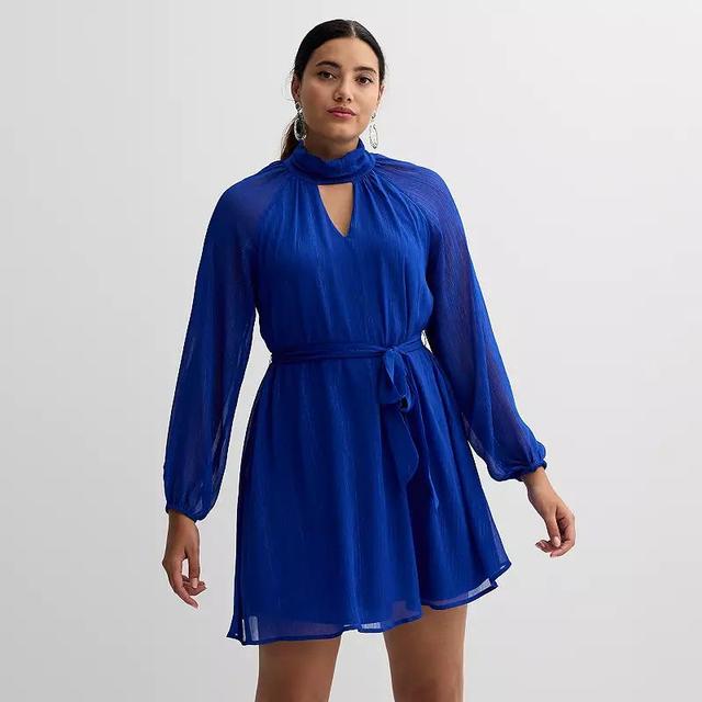 Womens INTEMPO Long Sleeve Tiered Dress Product Image