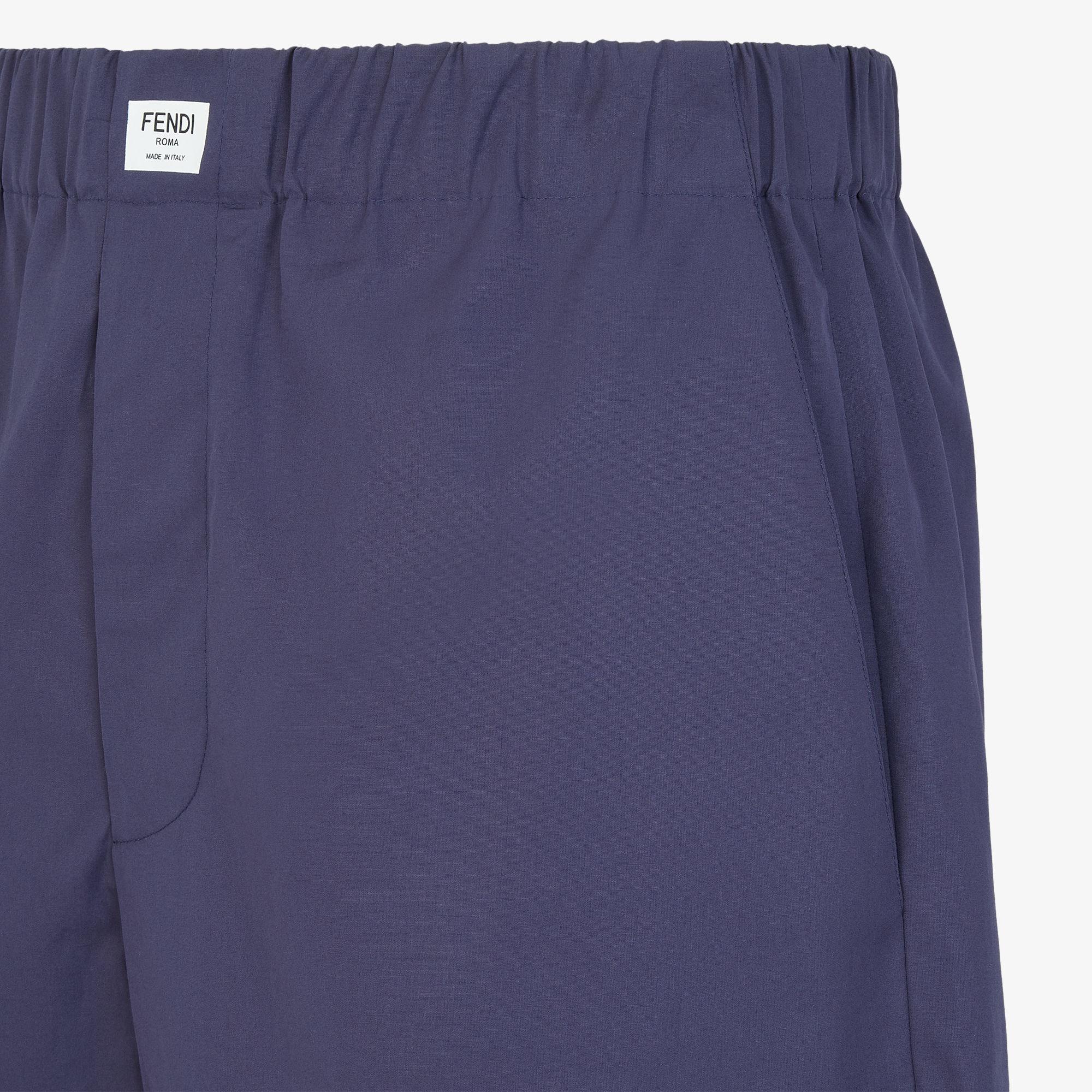 BermudasDark blue poplin shorts Product Image