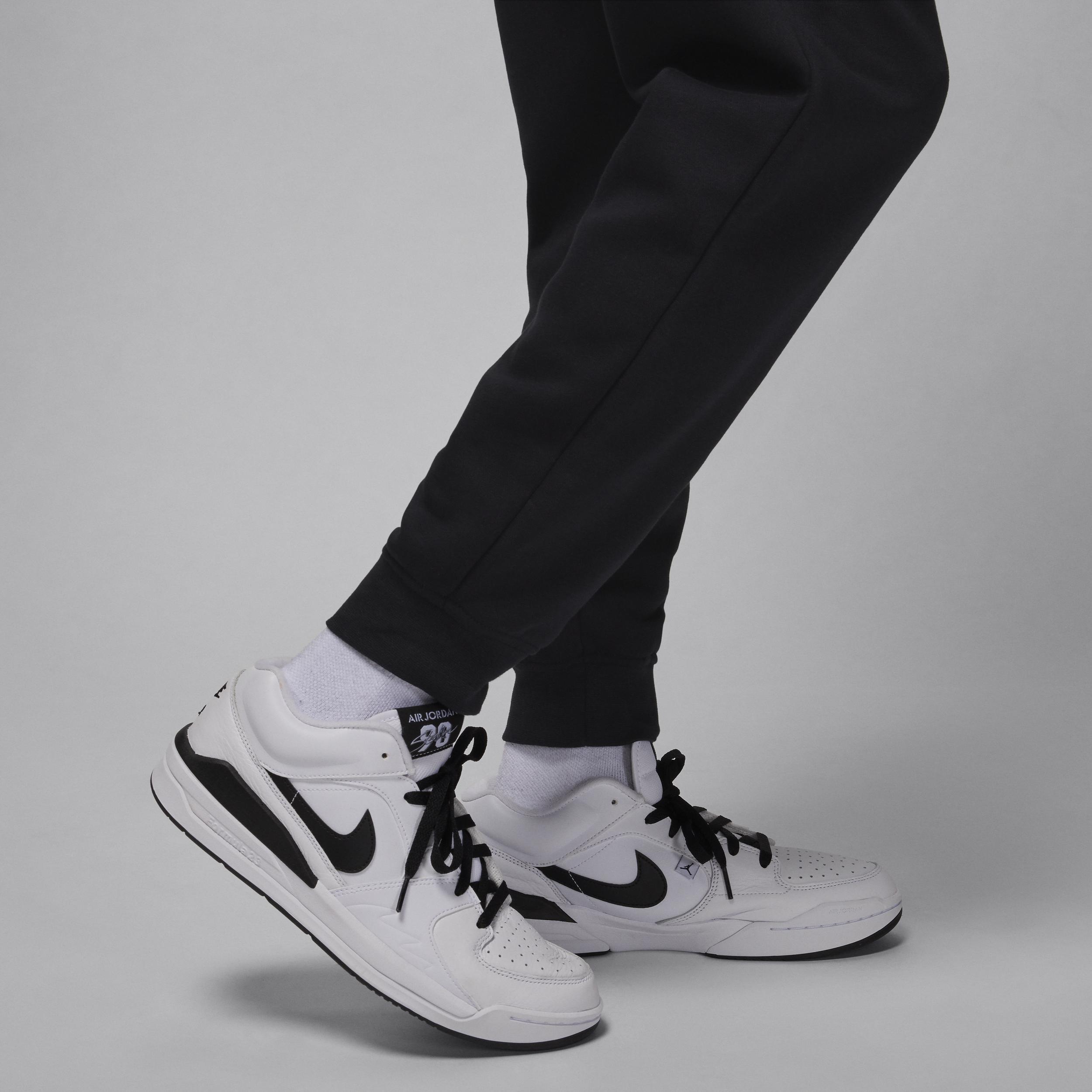 Jordan Mens Jordan Brooklyn Fleece Pants - Mens Black/White Product Image