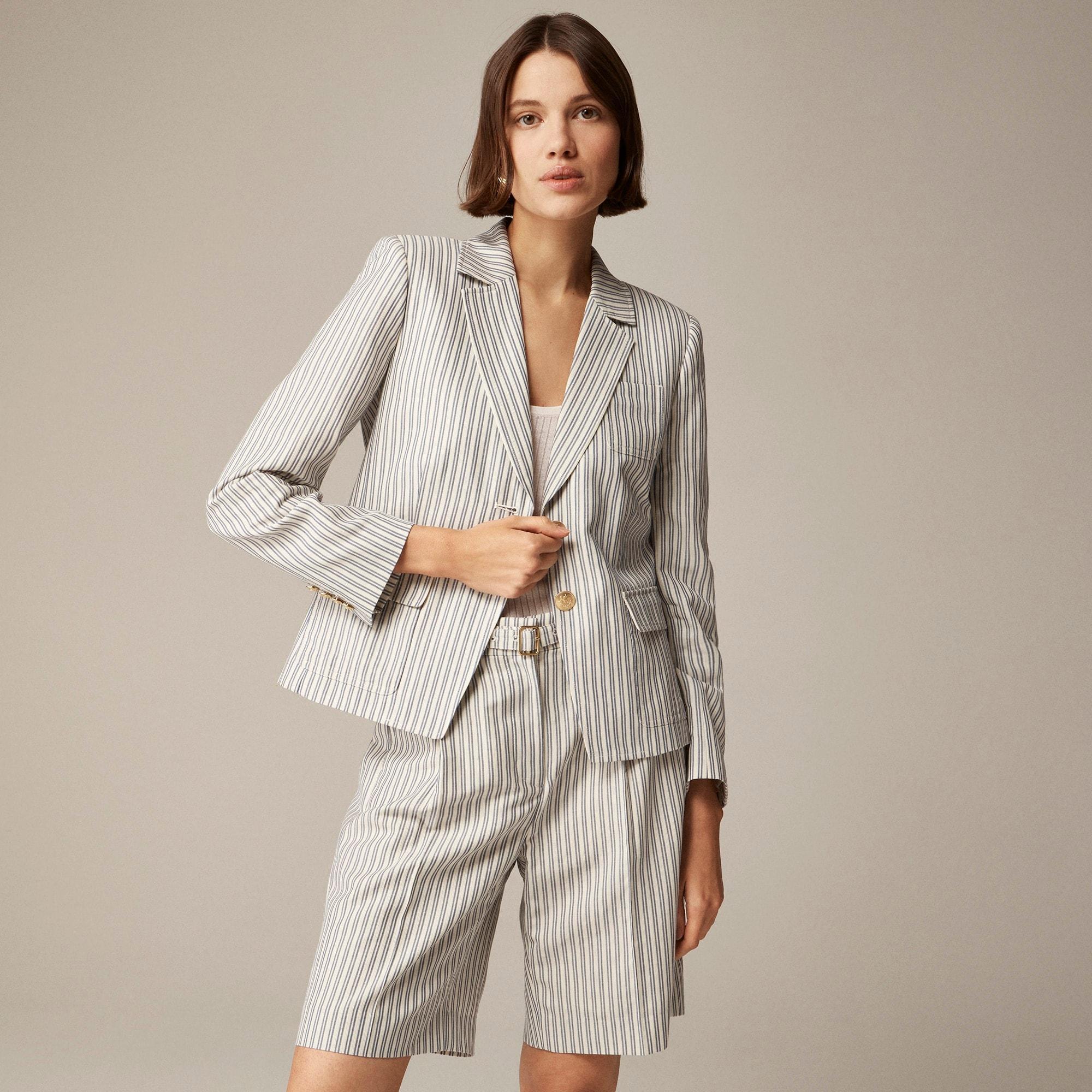 Shrunken-fit blazer in seersucker Product Image