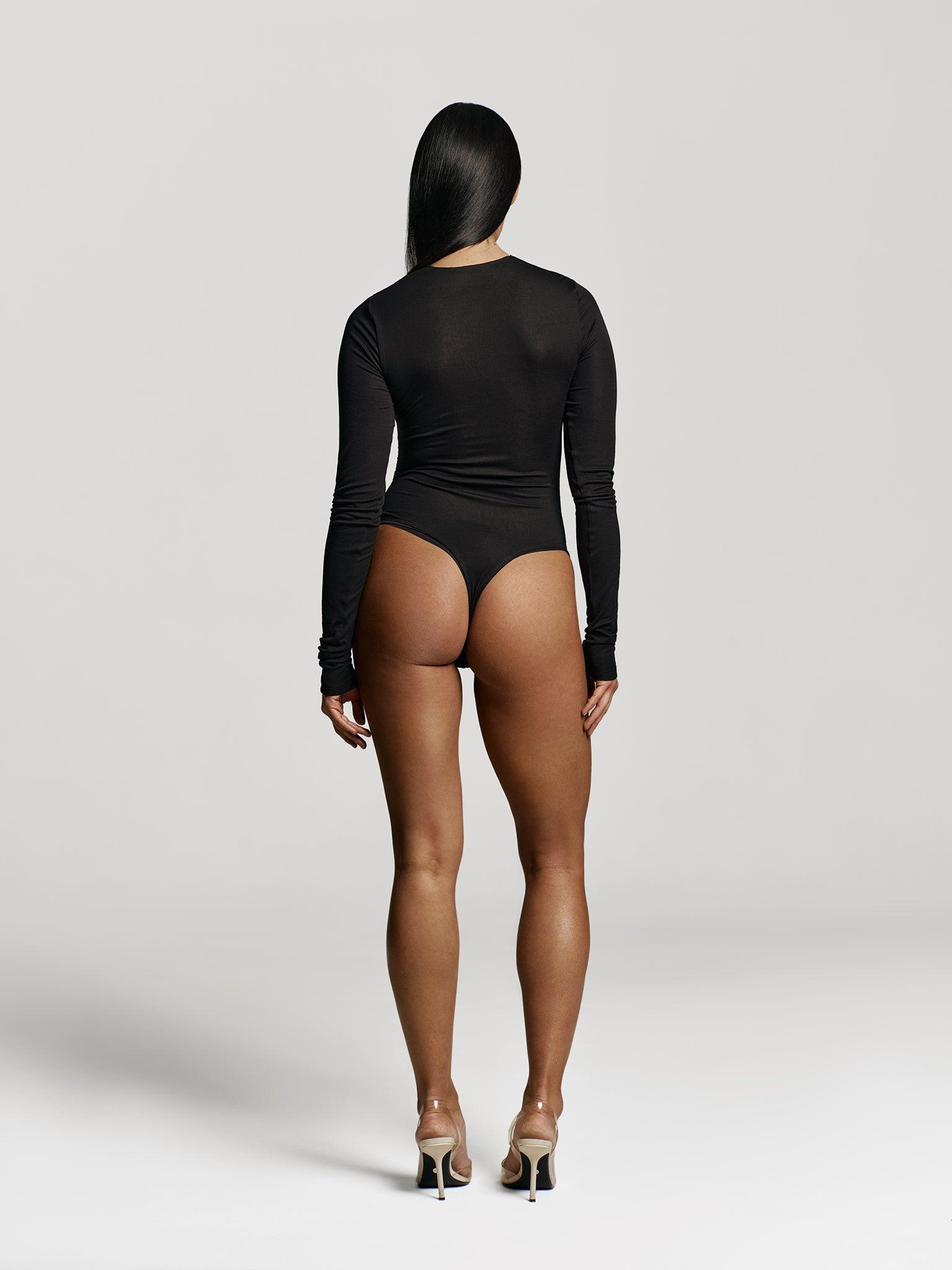 Modal bodysuit long in Onyx Product Image