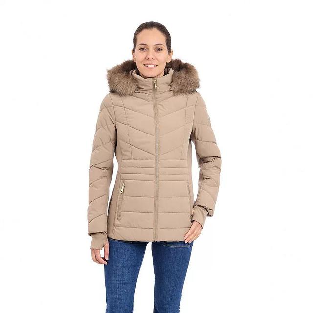 Womens London Fog Promo Fitted Puffer Jacket Product Image