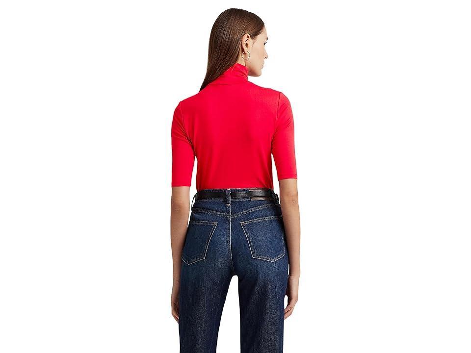 Lauren Ralph Lauren Stretch Jersey Turtleneck (Martin ) Women's Clothing Product Image