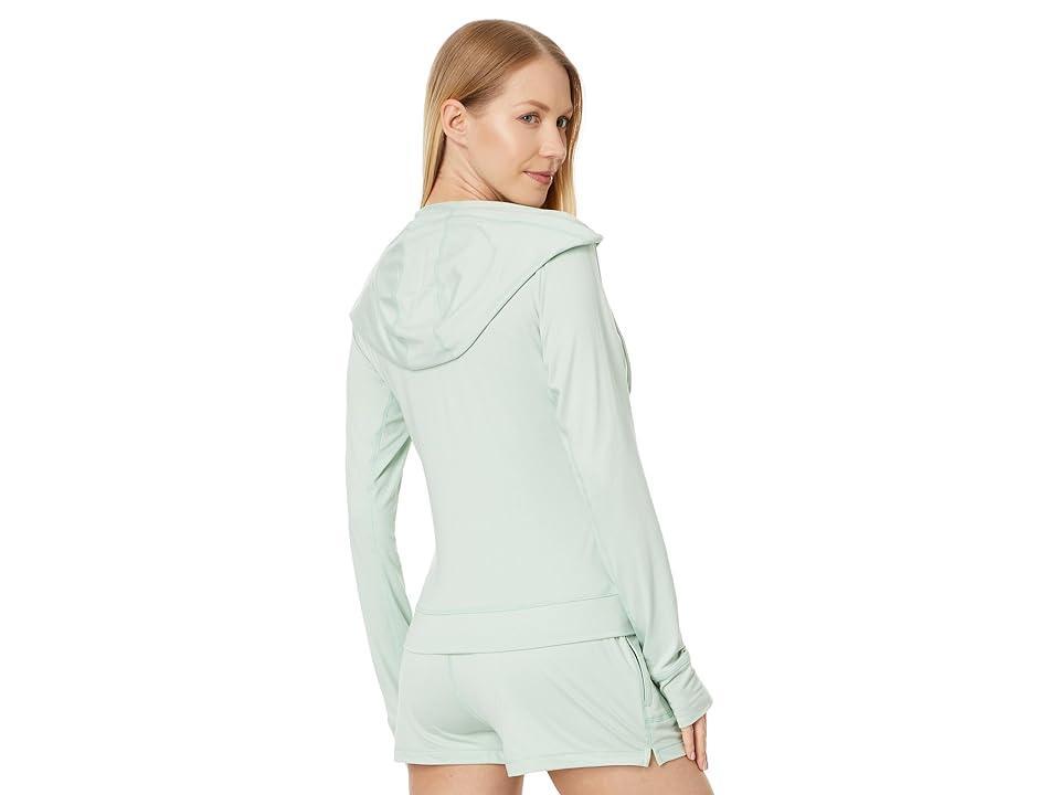 Salty Crew Thrill Seekers Full Zip Hooded Sunshirt (Jade) Women's Clothing Product Image