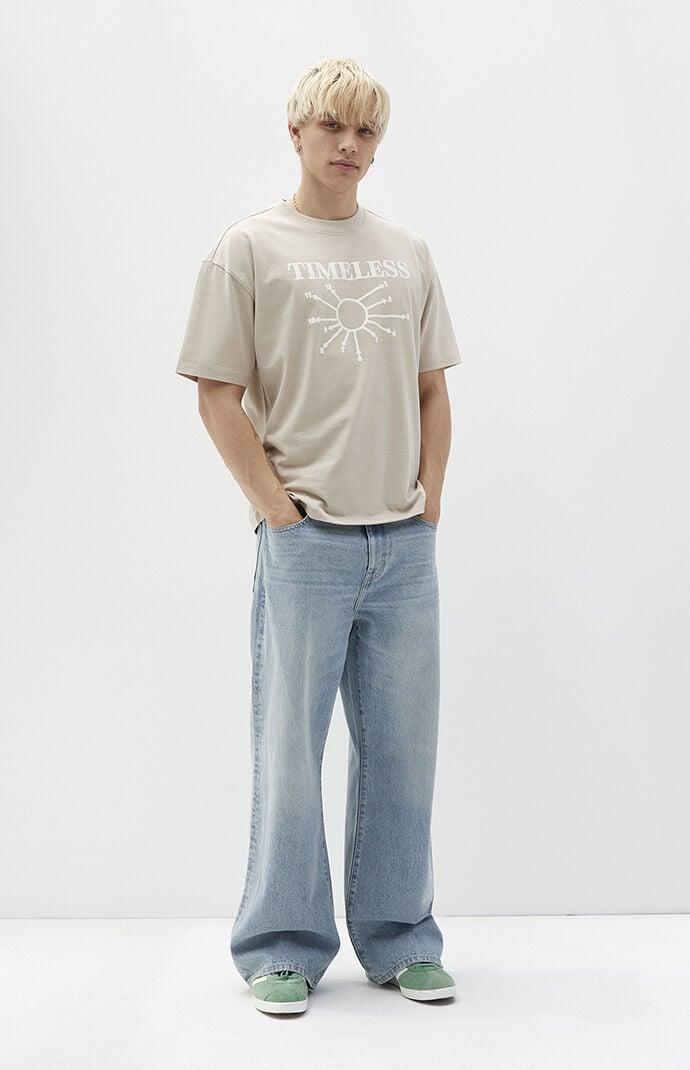 Men's Light Wash Extreme Baggy Jeans 34W x 32L Product Image