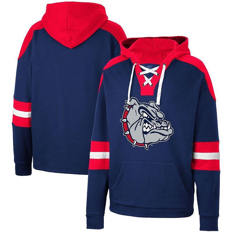 Mens Colosseum Navy Gonzaga Bulldogs Lace-Up 4.0 Pullover Hoodie Zag Blue Product Image