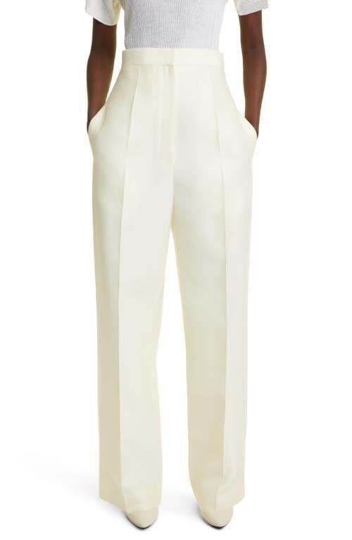 The Row Gordon Straight Leg Wool & Silk Trousers Product Image