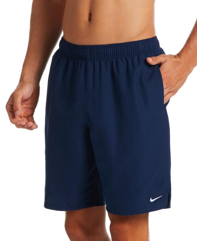 NIKE Men's Essential Lap Solid 9" Swim Trunks In Midnight Navy Product Image