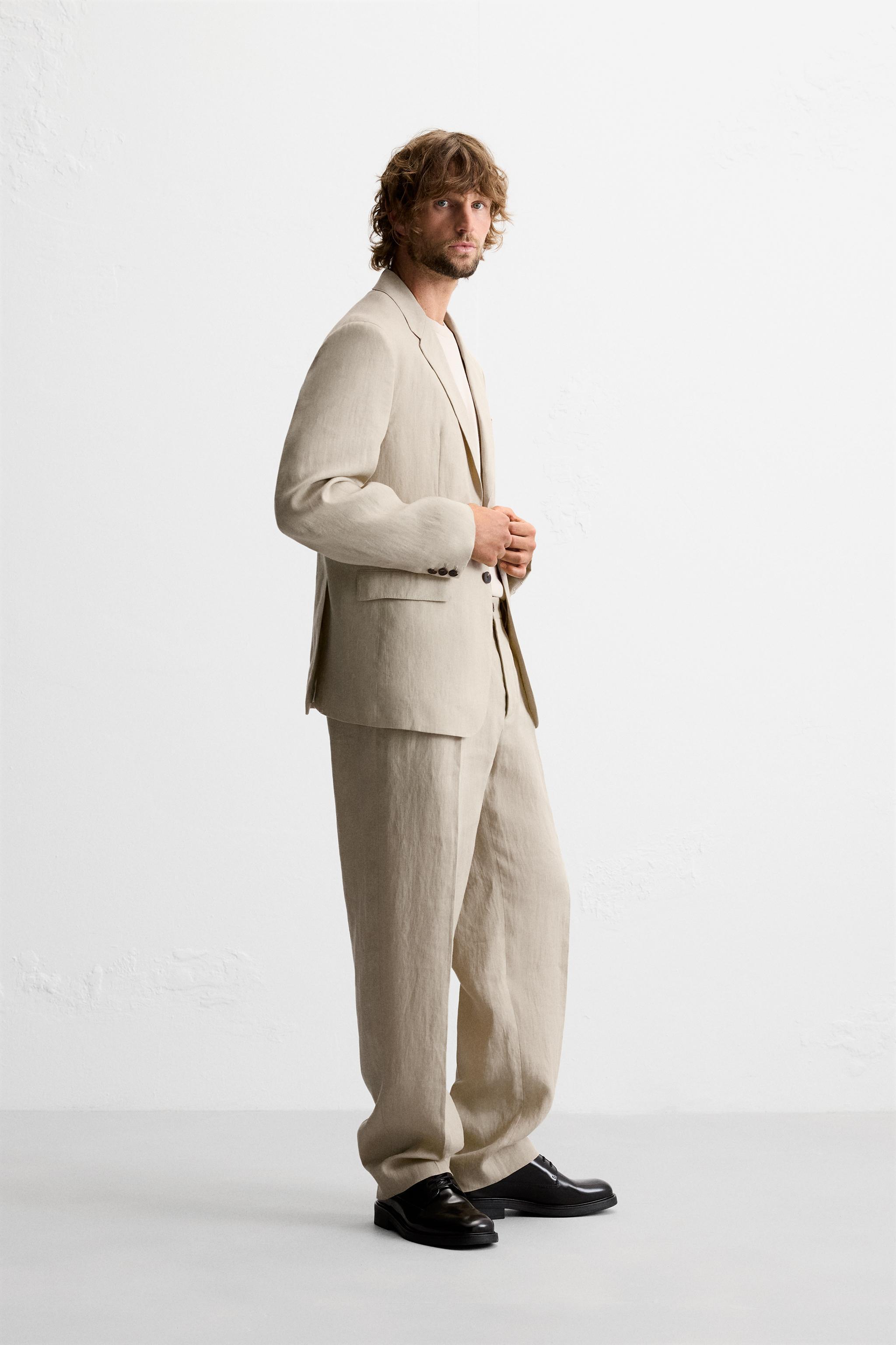 SUIT PANTS IN 100% LINEN Product Image