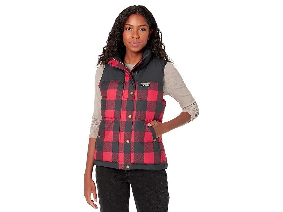 L.L.Bean Petite Mountain Classic Down Vest Print (Rich Buffalo Plaid) Women's Clothing Product Image