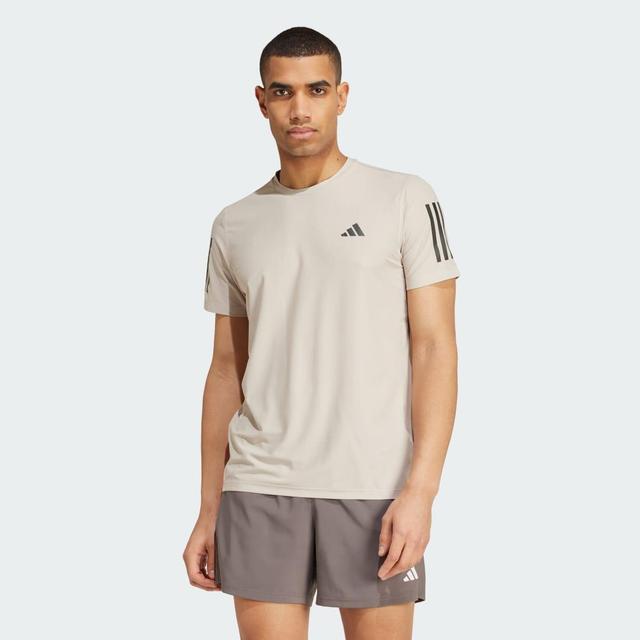 adidas Own the Run Tee Dark Blue M Mens Product Image