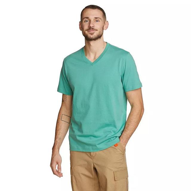 Mens Eddie Bauer Legend Short Sleeve V-Neck Tee Grey Product Image