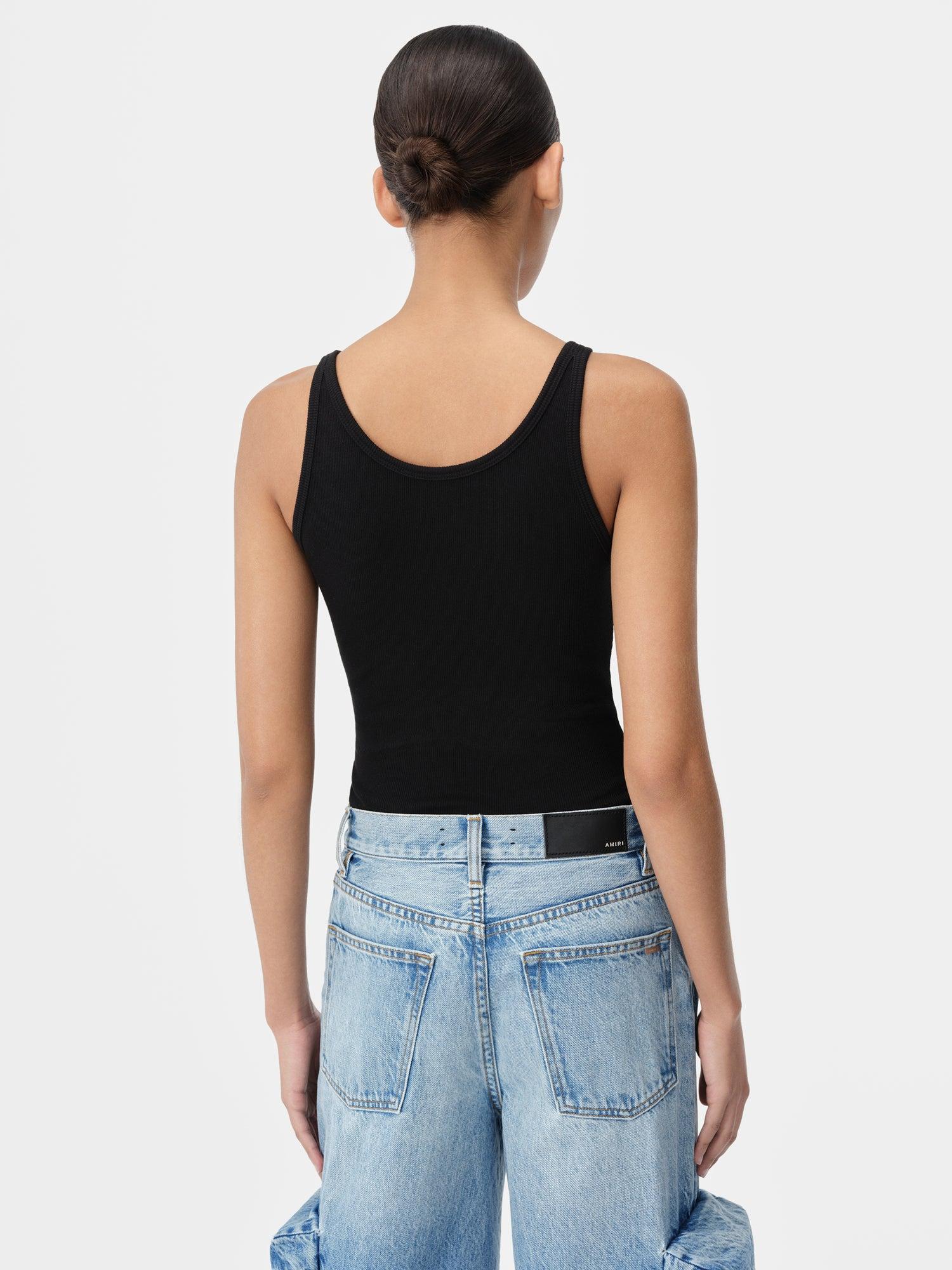 WOMEN - WOMEN'S MA EMBROIDERED RIBBED TANK - Black Female Product Image