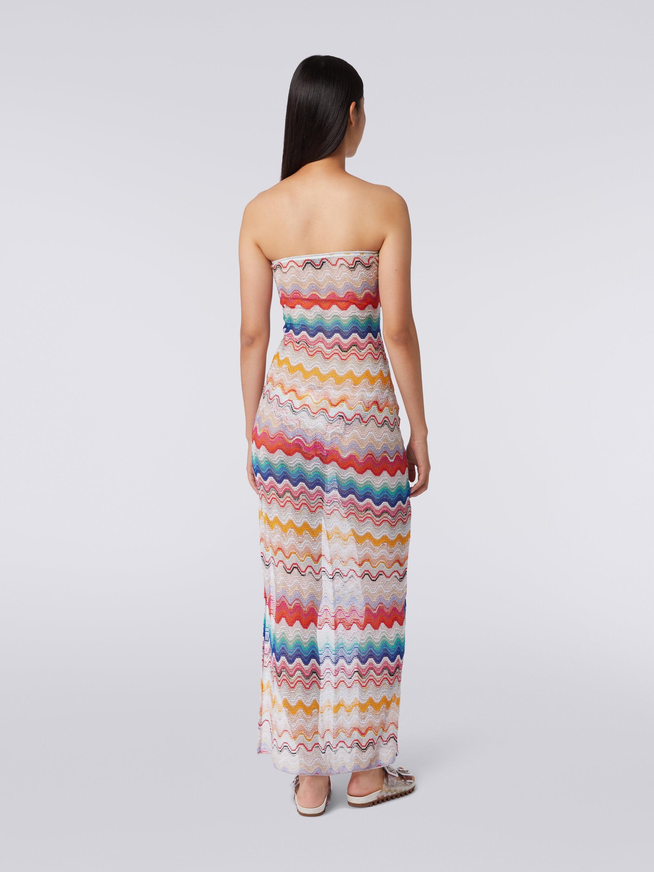 Long cover up dress in wave motif crochet Product Image