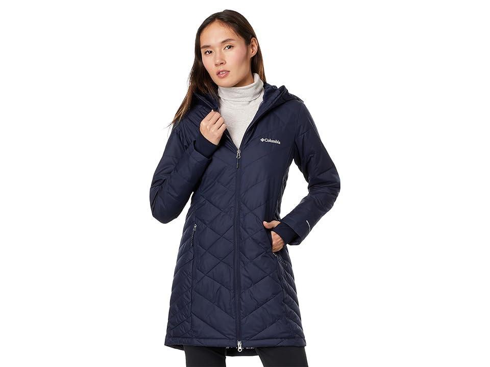 Columbia Womens Heavenly Long Hooded Jacket Navy Coats Product Image