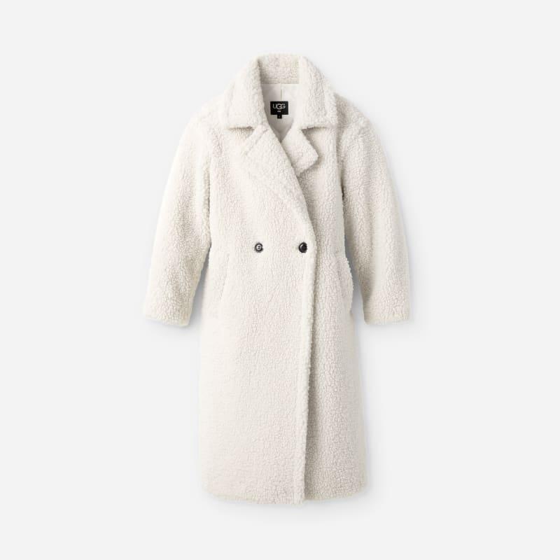 UGG Womens Gertrude Long Teddy Coat Faux Fur Product Image