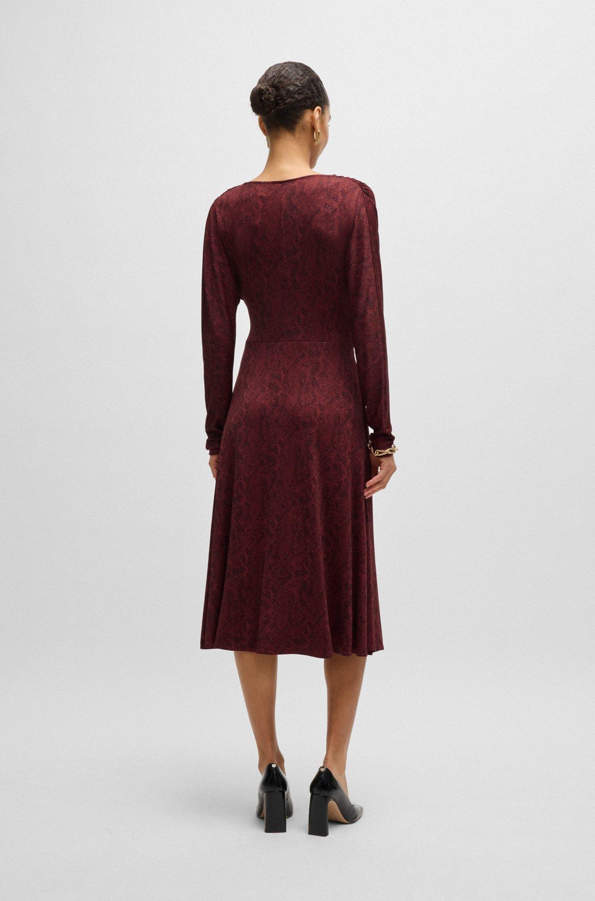 Wrap-front dress in knitted jersey Product Image