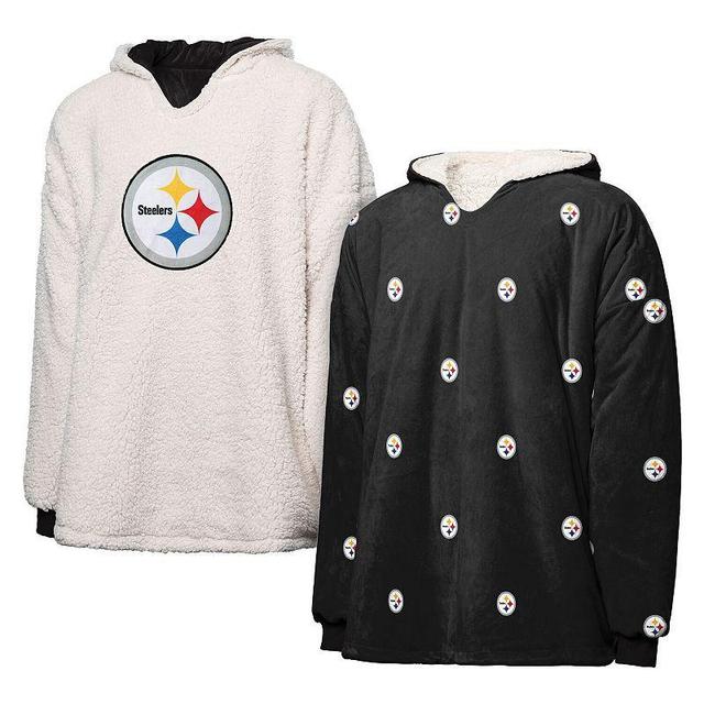 FOCO Pittsburgh Steelers Repeat Print Reversible Hoodeez, Womens Product Image