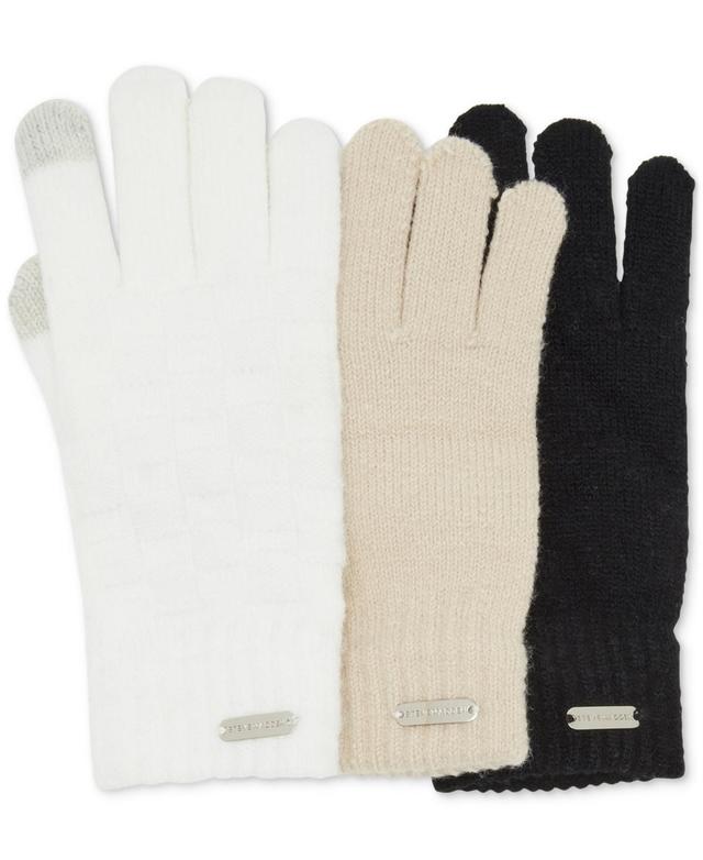 Steve Madden Womens 3-Pc. Basketweave Knit Gloves Boxed Gift Set Product Image