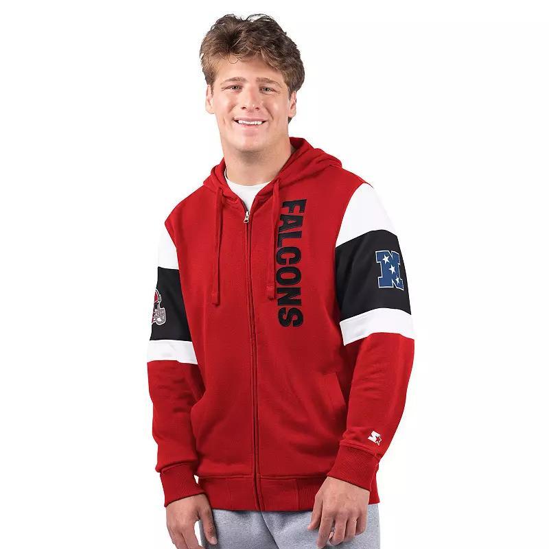 Mens Starter Atlanta Falcons Extreme Vintage Logo Full-Zip Hoodie Product Image