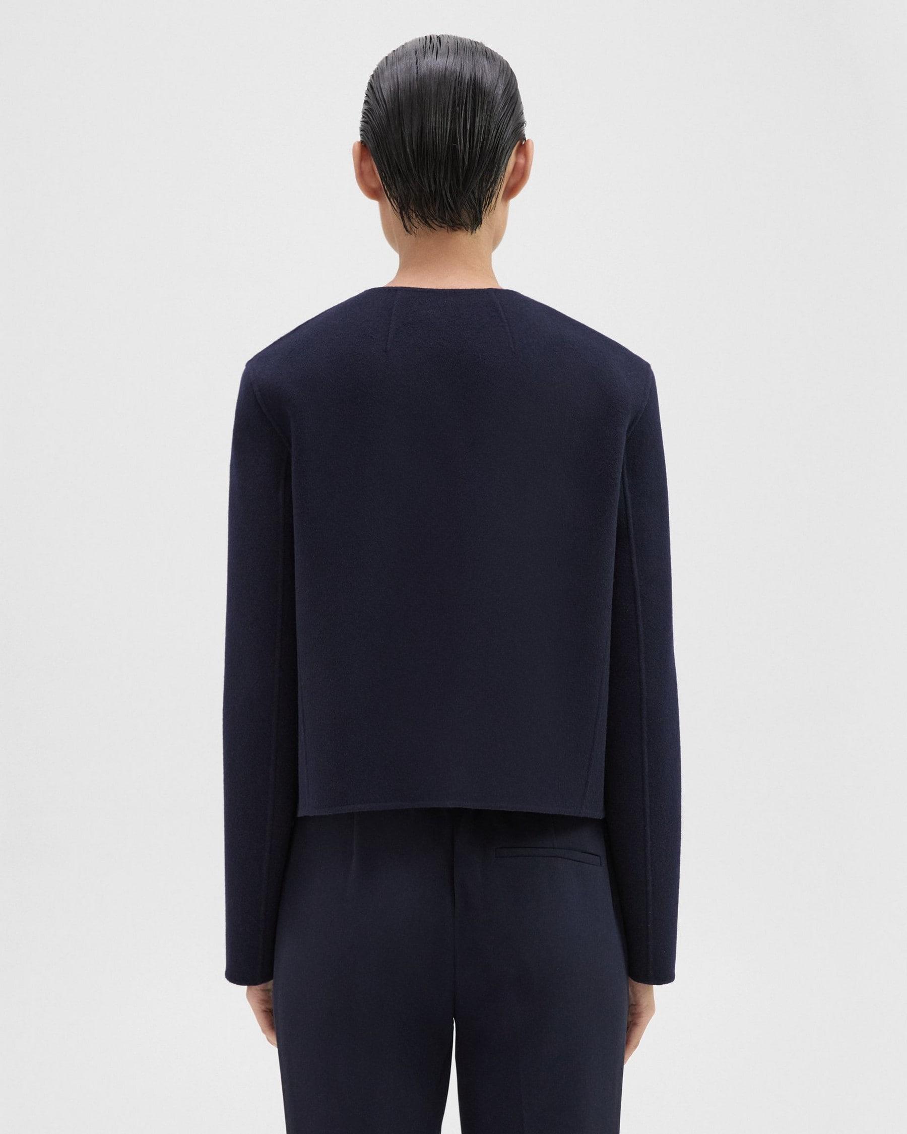 Cropped Jacket in Double-Face Wool-Cashmere Product Image