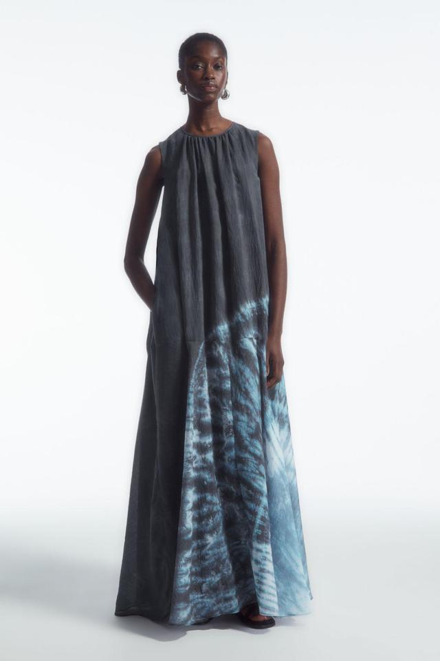 GATHERED A-LINE MAXI DRESS Product Image